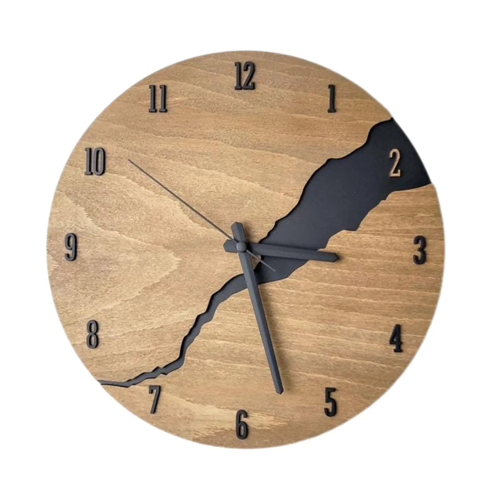 Horloge Murale Artisanale – Bois et Métal Contemporain