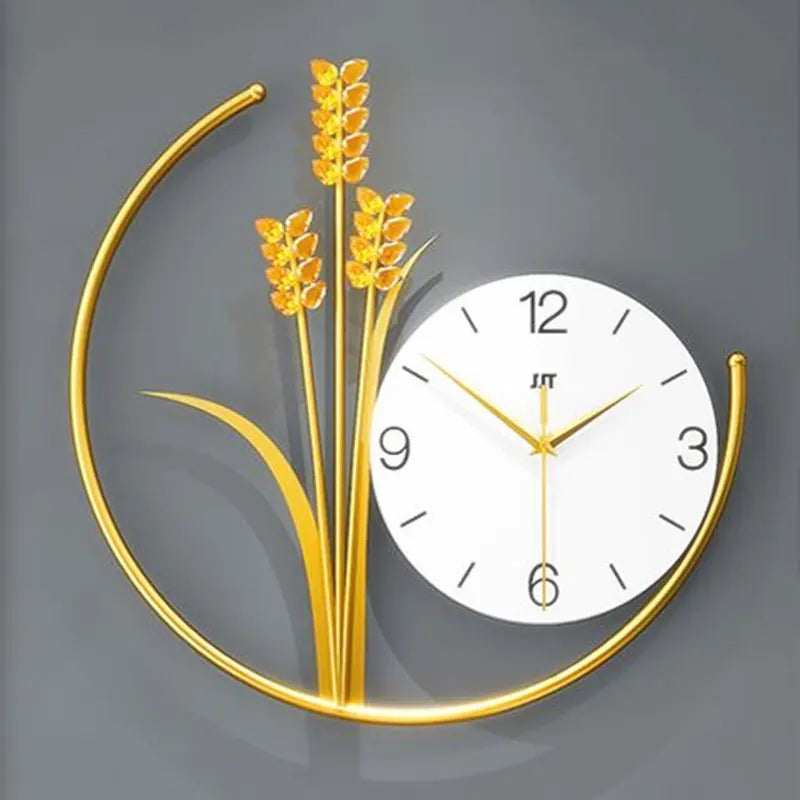 Horloge Murale Blé Doré