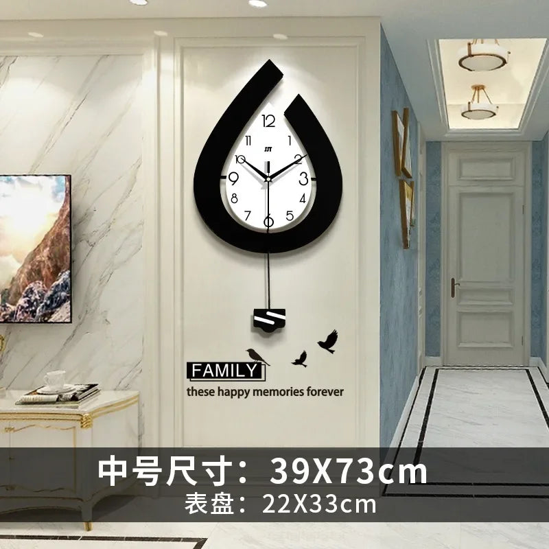 Horloge murale goutte d’eau stylisée