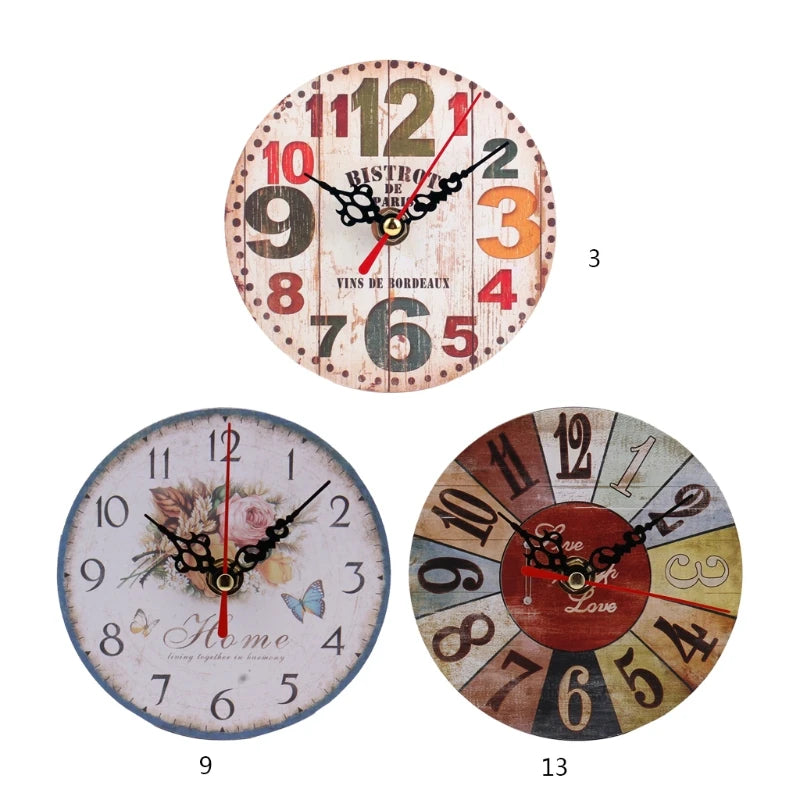 Horloge Murale Vintage en Bois