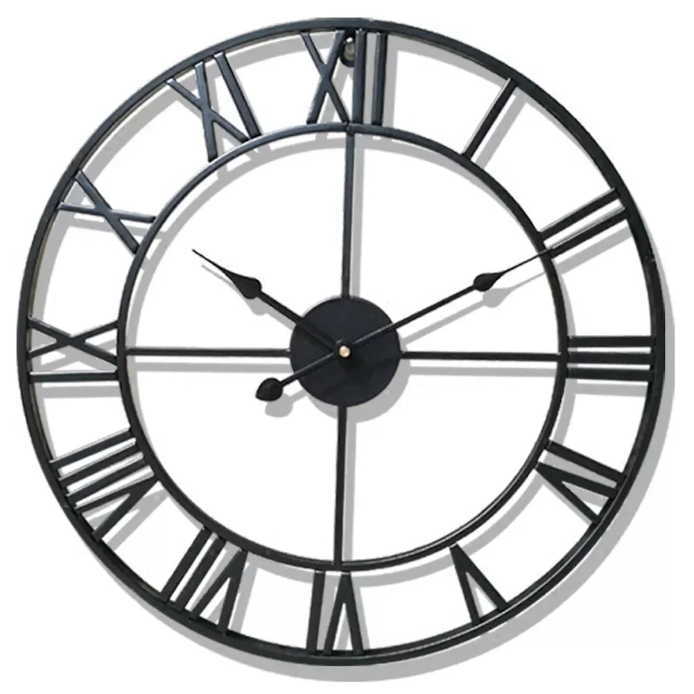 Horloge Murale Vintage – Élégance Rétro en Métal Vieilli