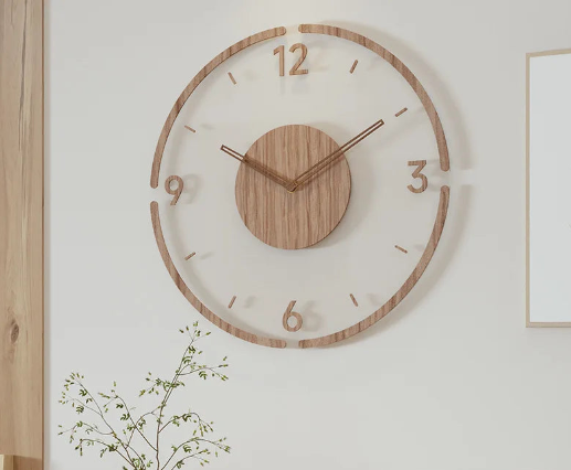 Horloge Murale Bois Flottant - Sobriété et Chaleur du Bois